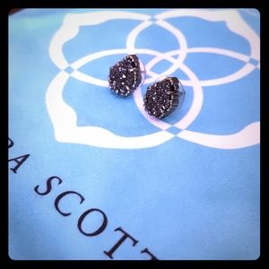 Kendra Scott Black Drusy Tessa Studs